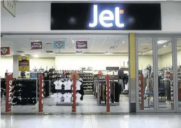  ?? Picture: Alon Skuy ?? TFG says things are looking up at Jet stores, like this one in Norwood Mall, Johannesbu­rg.