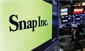  ?? Richard Drew/AP ?? Snap shares crashed as much as 40% in early trading, triggering the latest in a series of stock market routs wiping billions from the value of social media companies. Photograph: