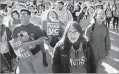  ?? Karl Mondon Bay Area News Group ?? UC STUDENTS protest tuition hikes outside a regents meeting in San Francisco last November.