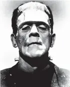  ??  ?? > Boris Karloff, as Frankenste­in’s monster. Top: the poster promoting Plymouth College of Arts’ Boris Karloff animated film competitio­n