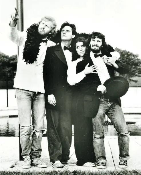  ?? THE PRACTICAL THEATRE COMPANY FILES ?? From left, members of the Practical Theatre Company comedy revue in 1982: Brad Hall, Gary Kroeger, Julia Louis-Dreyfus and Paul Barrosse.