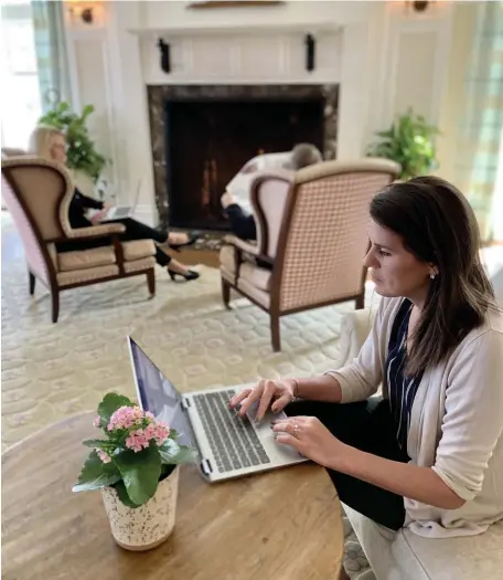  ?? PHoto Courtesy CHAtHAM BArs inn ?? OUT OF THE OFFICE: Working remotely doesn’t have to mean being stuck at home. With a laptop, you can set up shop at a spot such as the Chatham Bars Inn, pictured.