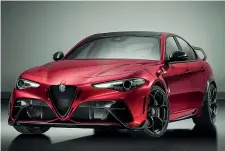  ??  ?? L’alfa Romeo Giulia Quadrifogl­io GTAM: la m finale significa modificata