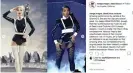  ??  ?? An image from Nange Magro’s Instagram account compares her designs to those worn by Janelle Monáe at the Grammys. Photograph: Instagram