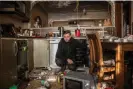  ?? Photograph: Alessio Mamo/The Observer ?? Barış Yapa in the kitchen of his house badly damaged by the earthquake.