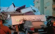  ??  ?? In der Hafenstadt Durrës stürzte unter anderem ein Hotel ein, wie viele 1enschen hier Opfer wurden, war noch unklar.