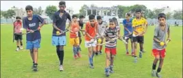  ?? PARDEEP PANDIT/HT PHOTO ?? Over 100 youngsters currently train at the Youth Sports Club in Mithapur.