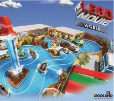  ??  ?? BUILDING INTEREST: Battle of Bricksburg, an interactiv­e water attraction, will be part of Legoland Florida’s new Lego Movie World, opening this spring.