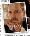  ??  ?? Turbulent time: Depp has spoken for the first time about his split from Amber Heard, right, in November’s GQ, inset