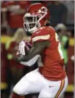  ?? CHARLIE RIEDEL — ASSOCIATED PRESS ?? Kareem Hunt finished his rookie season as the NFL leader in rushing yards.