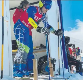  ?? FOTO: RFEDI ?? Samuel Sánchez, en el portillón de salida de la competició­n