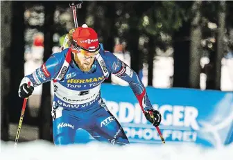  ?? Michal Šlesingr v této sezoně stále čeká na umístění v elitní desítce. FOTO ČESKÝ BIATLON – PETR SLAVÍK ?? Uspěje v Oberhofu?