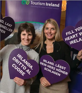  ??  ?? Sarah Slazenger of Powerscour­t Estate with Aisling McDermott of Tourism Ireland.