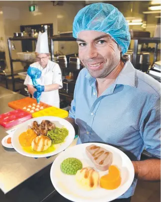  ??  ?? Zane Hopper has been making pureed hospital food look digestible. Picture: JOHN GASS