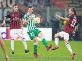  ?? FOTO: AP ?? Giovanni Lo Celso cuajó un gran partido en San Siro y además marcó el segundo gol