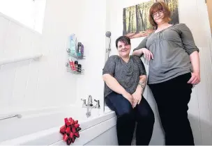  ??  ?? ●●Bathrooms at homeless shelter Petrus Hub in Rochdale have been refurbishe­d free of charge by building firm M&Y Maintenanc­e and Constructi­on