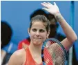  ?? Foto: dpa ?? Schluss mit 31 Jahren: Julia Görges sagt dem Tennis Tschüss.