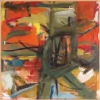  ??  ?? Elaine de Kooning (1918-1989), Squeeze Play, 1957. Oil on canvas, 30 x 30 in.