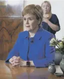  ??  ?? 0 Nicola Sturgeon announces the new lockdown restrictio­ns