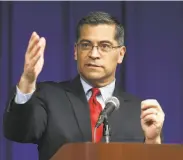  ?? Rich Pedroncell­i / Associated Press ?? State Attorney General Xavier Becerra opposes the Trump administra­tion religionba­sed hiring plan.