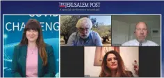  ?? (Screenshot) ?? ‘THE JERUSALEM POST’S Lahav Harkov moderates the panel ‘Stronger Together: Interfaith Action against Antisemiti­sm’.