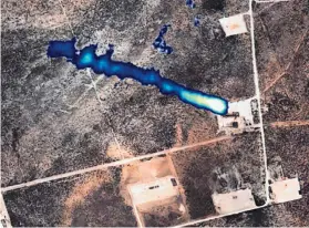  ?? COURTESY OF KAIROS AEROSPACE ?? This 2019 image from Kairos Aerospace shows a methane plume from an oil and gas operation in the Permian Basin.