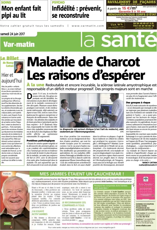  ?? (DR) ?? Le diagnostic est surtout clinique (c’est l’oeil du médecin), aidé seulement par l’électromyo­gramme.