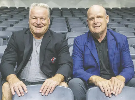  ?? DEREK RUTTAN ?? The London Knights’ Hunter brothers — Dale and Mark — are helming Canada’s national junior hockey team and have their sights set on winning gold in the Czech Republic.