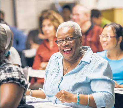  ?? | CHANDLER WEST/FOR SUN-TIMES MEDIA ?? Carolyn McNaniel, 62, of Chicago participat­es Friday in an Illinois Assister program to learn how to help uninsured Illinoisan­s understand the Affordable Care Act.