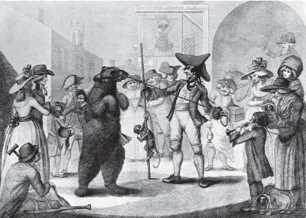  ??  ?? ‘Dancing Bear’; illustrati­on by C. Knight, 1875