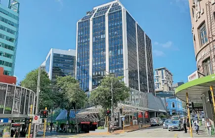  ??  ?? The 14-level property at 2 Manners St, Wellington has six ground floor retail tenancies, office spaces and a carpark.