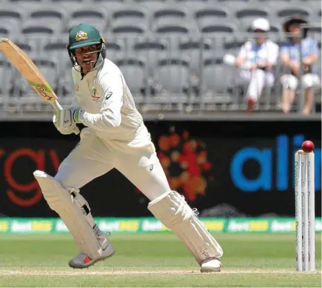  ?? Photo: RICHARD WAINWRIGHT ?? BOUNCING BACK: Toowoomba Cricket representa­tive coach Tony Anderson believes the MCG is the perfect stage for Usman Khawaja to return to his best form.