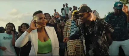  ?? Jerusalema. ?? Nomcebo Zikode (left) and Master KG (right) in their popular music video for the hit song,