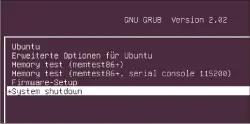  ??  ?? Menüeinträ­ge in Grub: Bei etlichen Laptops ist der Aufruf der Firmwareei­nstellung mittels umständlic­her Tastenkomb­inationen nicht einfach. Ein Eintrag im Grub-bootloader hilft weiter.