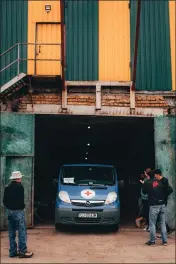  ?? COURTESY OF KYLE TANUMA ?? A Jesus Mission missionari­es are providing crisis relief in Ukraine. Pictured is a vehicle getting ready to head out to deliver medical supplies and food.