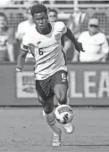  ?? DENNY MEDLEY/USA TODAY SPORTS ?? USA midfielder Yunus Musah controls the ball against Uruguay during an internatio­nal friendly on June 5.