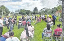  ??  ?? Manifestac­ión en el colegio Dominga Ocariz de Samaniego.