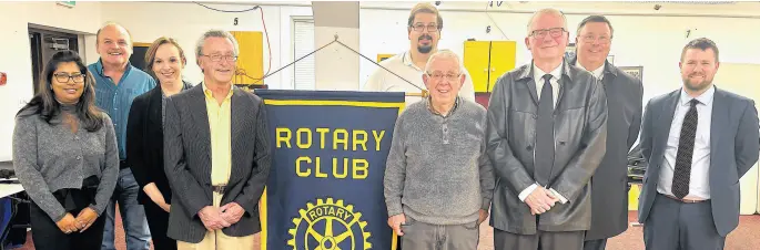  ?? CONTRIBUTE­D ?? The New Waterford Rotary Club recently welcomed sew members to the club. From the left they are, Aliza Baranriz, Ron MacDonald, Angie Harper, Ian Chappell, Capt. Keith Barrett, Mel Saniga, Tommy Hines, Shaun McLellan and Nick Burke.