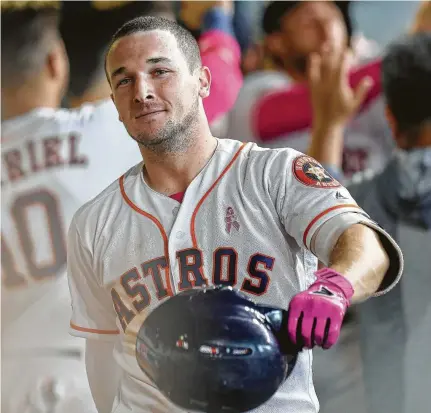  ?? Yi-Chin Lee / Staff photograph­er ?? Alex Bregman was a player the Astros could count on this season, playing in 156 games, including 59 at shortstop, while maintainin­g a steady level of production throughout.