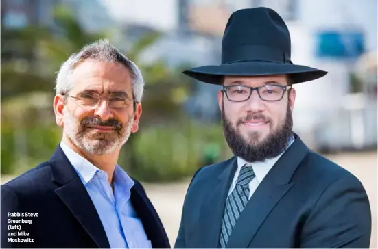  ?? PHOTOS: WIKIPEDIA, HARTMAN ?? Rabbis Steve Greenberg (left) and Mike Moskowitz