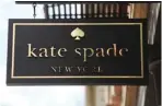  ??  ?? Photo shows Kate Spade store stands in the SoHo neighborho­od of Manhattan in New York.