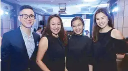  ??  ?? (From left) GSK’s Toshi Zialcita, Bing Salandanan, Janice Vigo and Dixie Camua.