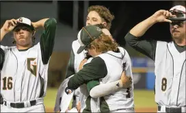  ?? DEBORAH CANNON / AMERICAN-STATESMAN ?? Gateway Prep players react after losing to Wall in a Class 3A semifinal UIL game at Dell Diamond last June. Gateway Prep is 24-1 this season.