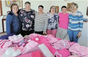  ?? Picture: SUPPLIED ?? FIGHTING IN PINK: Some of the wonderful women who helped and donated, knitted and crocheted items in support of Breast Cancer Awareness in October are, from left, Annemarie Loutz, Ronel Fourie, Bonnie Crous, Sally Anne Odendaal, Karin Hurn and Maureen Faca.