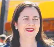  ??  ?? Premier Annastacia Palaszczuk.