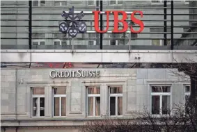  ?? FABRICE COFFRINI/AFP VIA GETTY IMAGES ?? Problems have been building for years at Switzerlan­d’s Credit Suisse bank, including a spying scandal involving rival lender UBS.