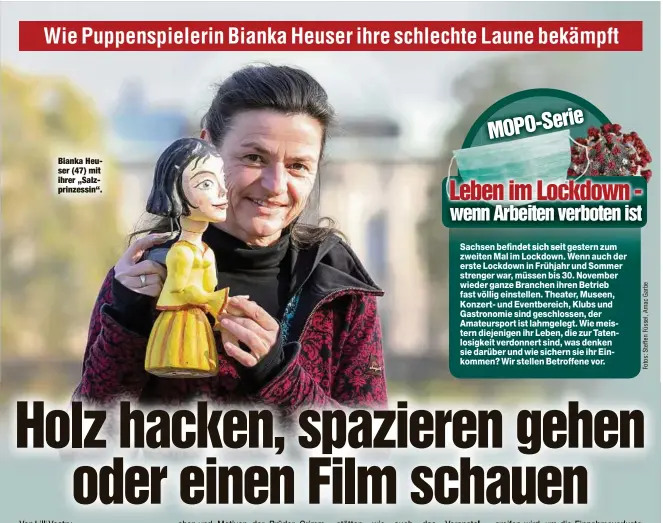  ??  ?? Bianka Heuser (47) mit ihrer „Salzprinze­ssin“.