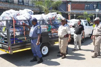  ?? AFRICAN NEWS AGENCY (ANA) ?? POLICE have seized counterfei­t footwear worth R8 million in Rustenburg. The items were confiscate­d from several shops during a festive season blitz, said Brigadier Sabata Mokgwabone. ‘Most of the goods were seized in absence of the store owners who deserted their business upon becoming aware of the police presence,’ he said. Police have not made any arrests. |