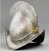  ?? ?? … ein spanischer Eisenhelm, wie sie die Soldaten beim Kampf um die Festung Luxemburg trugen, …