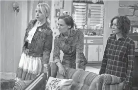  ?? ERIC MCCANDLESS/ABC ?? “Roseanne” veterans Lecy Goranson, left, Laurie Metcalf and Sara Gilbert are back for the sitcom’s Roseanne Barr-less “The Conners.”